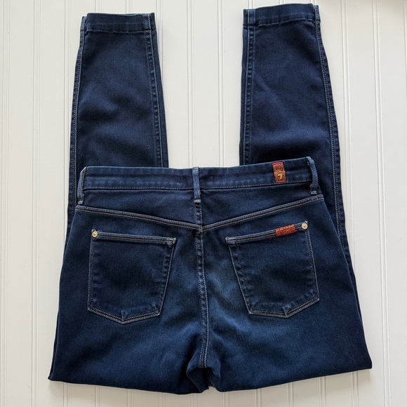 7 For All Mankind Women’s Skinny Jeans Dark Wash Size 28 - Picture 2 of 5